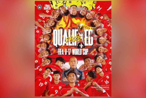 Indonesia mengesahkan tiket ke Piala Dunia B-17 selepas menewaskan Yemen. Foto Facebook TIMNAS INDONESIA