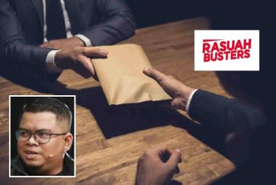 Isu rasuah dalam kalangan masyarakat Malaysia terus menjadi kebimbangan. Gambar kecil: Zairudin Hashim. Gambar hiasan