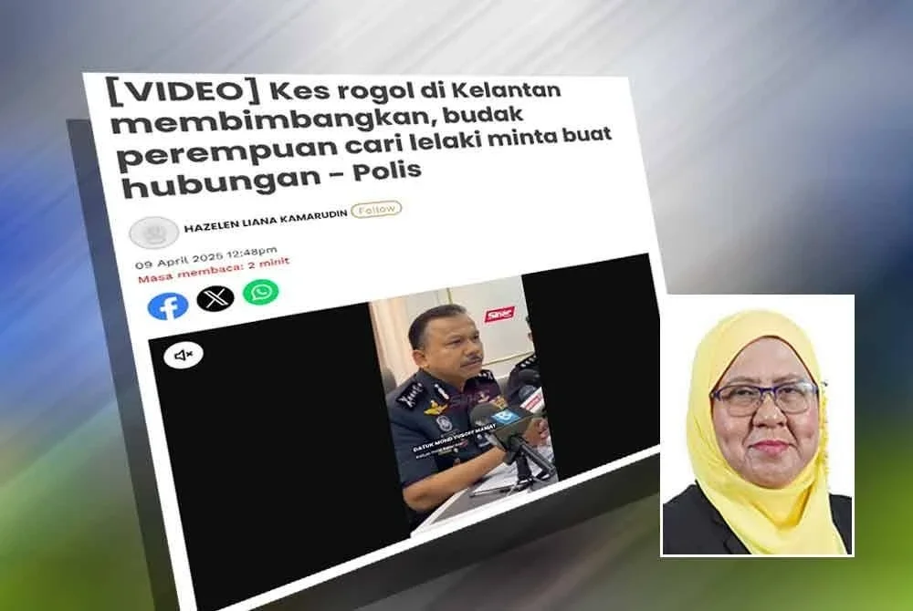 Laporan Sinar Harian mengenai polis Kelantan yang mendedahkan kes rogol di negeri ini sangat membimbangkan. Gambar kecil: Noor Aziah