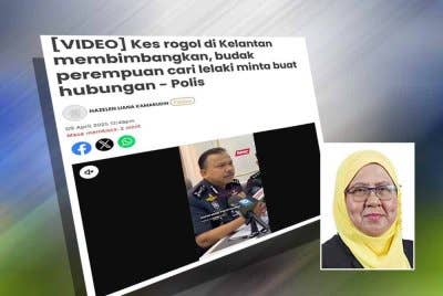 Laporan Sinar Harian mengenai polis Kelantan yang mendedahkan kes rogol di negeri ini sangat membimbangkan. Gambar kecil: Noor Aziah