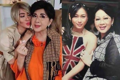 Inul (kiri) berkongsi beberapa keping gambarnya bersama Titiek Puspa di media sosialnya.