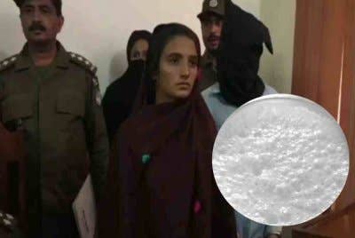 Aasia dijatuhkan hukuman selepas didapati meletakkan racun di dalam minuman suaminya. Gambar kecil: susu