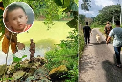 Pencarian dilakukan di sekitar lokasi mangsa dilaporkan hilang di Kampung Bahagia II, Tuaran.