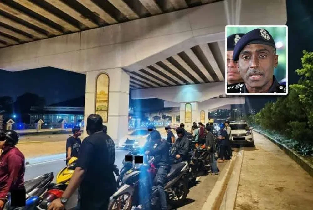 Polis Johor menahan 23 lelaki warga tempatan termasuk sembilan remaja dalam OPS Motosikal, yang dijalankan serentak di seluruh negeri selama tiga hari bermula Jumaat lepas. - Foto: PDRM Johor (Gambar kecil: M Kumar)