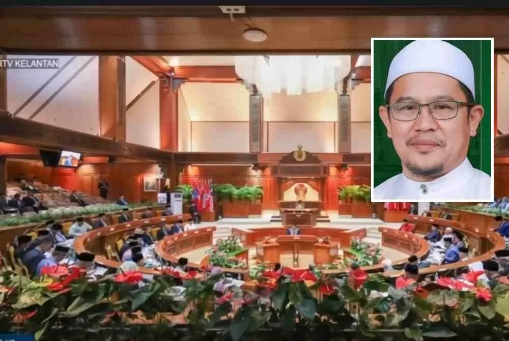 Sidang DUN Kelantan pada Rabu. Gambar kecil: Tuan Mohd Saripudin