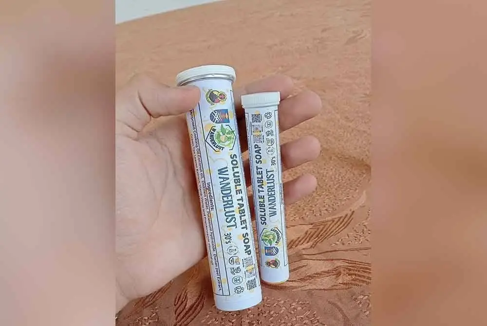 Sabun dalam bentuk tablet yang mudah dibawa ke mana-mana. Foto ihsan guru