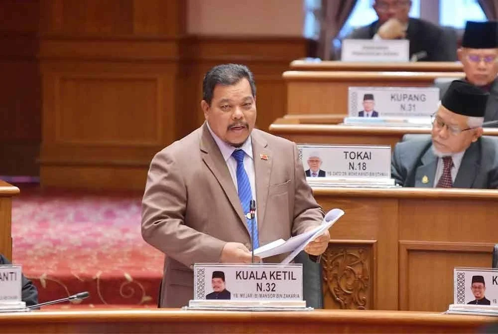 Mansor Zakaria ketika sidang DUN di Wisma Darul Aman pada Rabu.