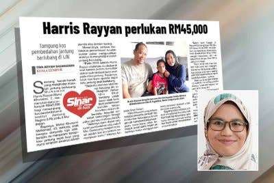 Laporan Sinar Harian pada 28 Mac lalu. Gambar kecil: Nadzirah