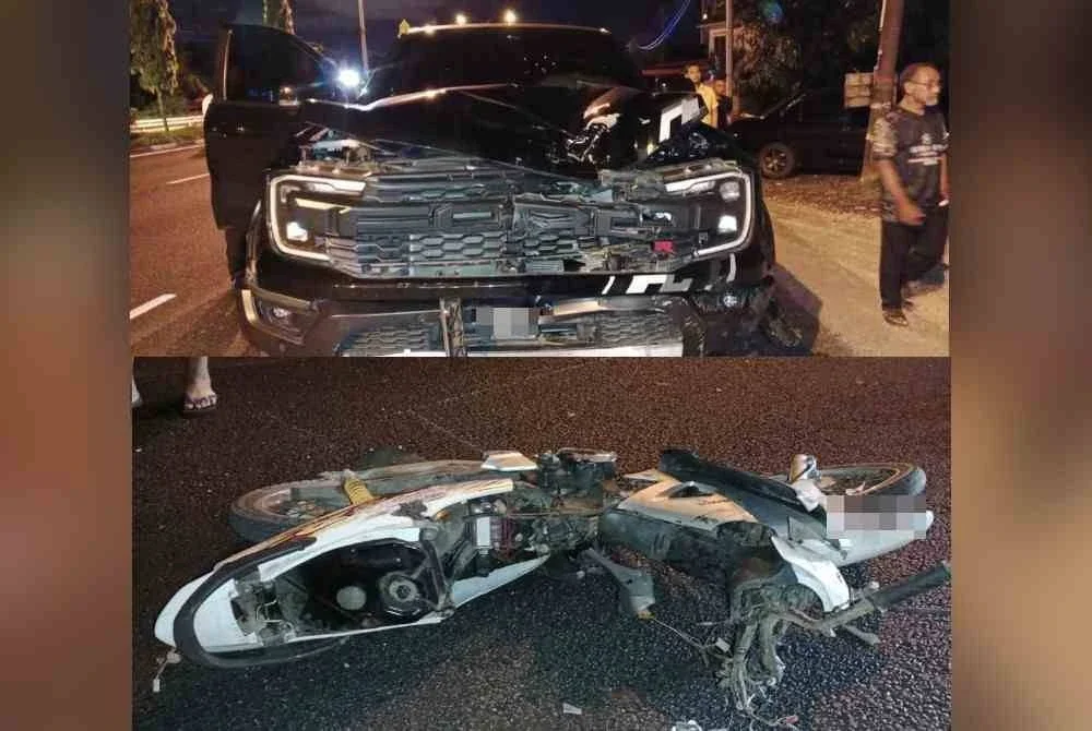 Seorang warga emas maut selepas motosikal ditunggang terlibat kemalangan dengan sebuah kenderaan pacuan empat roda di Jalan Pengkalan Arang, di sini, malam Ahad.