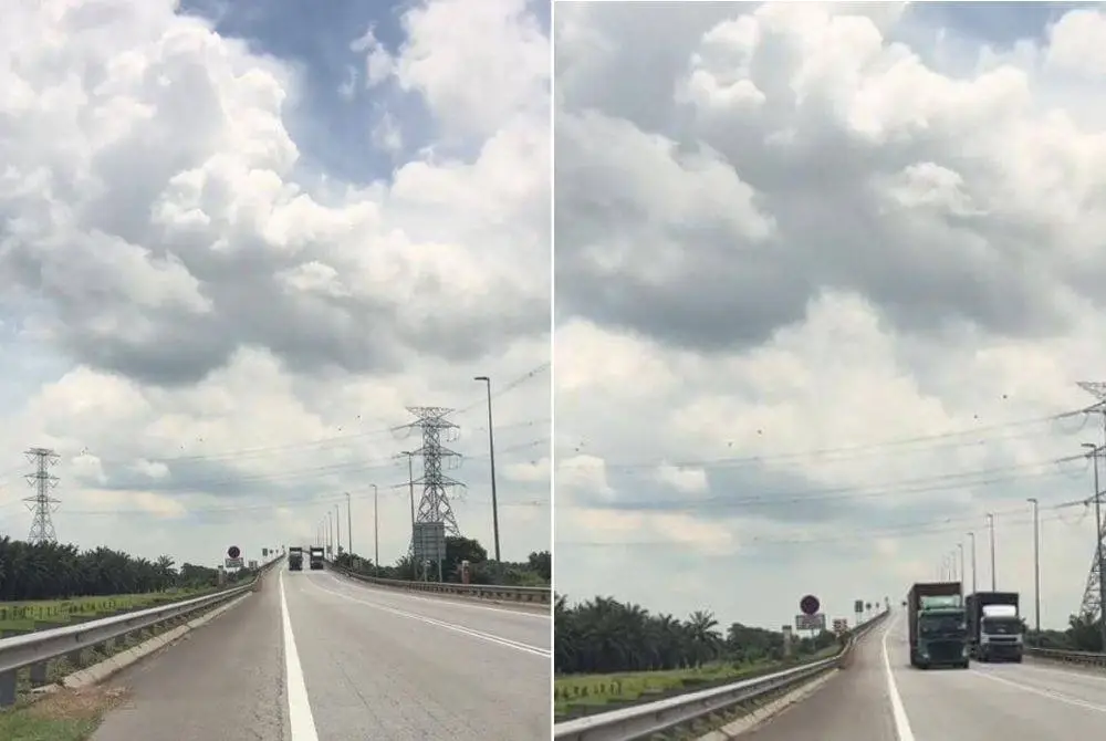 Tular video di media sosial dipercayai rakaman kamera papan pemuka memaparkan sebuah kereta yang dipandu seorang individu terpaksa mengelak daripada sebuah treler yang dipandu secara melulu.