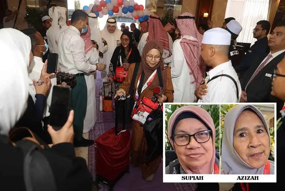 Jemaah dari Malaysia selamat tiba di Lapangan Terbang Antarabangsa Putera Mohammad Bin Abdulaziz pada Selasa.