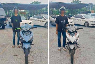 Dua remaja yang ditahan dalam Op Samseng Jalanan pada Khamis.