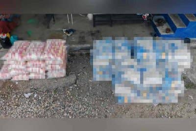 Hasil pemeriksaan ke atas Pajero itu telah menjumpai satu tan beras yang dipercayai diseludup dari Thailand. Foto PGA