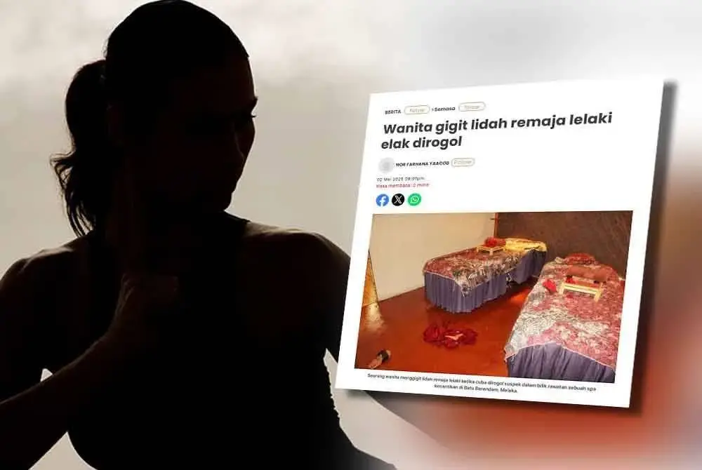 Wanita wajar diberi peluang dan galakan untuk mempelajari teknik keselamatan serta mempertahankan diri - Gambar hiasan (Gambar kanan: Laporan Sinar Harian berhubung seorang wanita bertindak gigit lidah remaja lelaki elak dirogol)