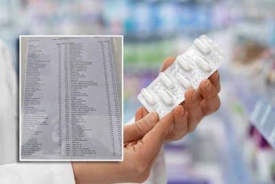 Salah satu contoh senarai harga ubat yang disediakan di sebuah klinik.