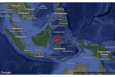 Gempa bumi kuat berlaku di Semenanjung Minahassa, Sulawesi pada jam 8.51 malam Sabtu. Foto MetMalaysia