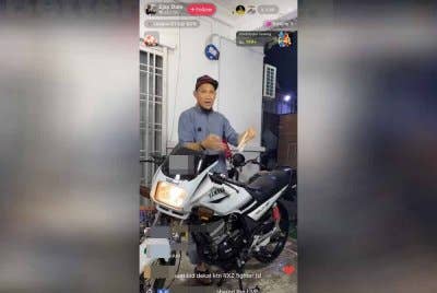 Yamaha RXZ milik Ali yang dijual ketika siaran langsung di platform TikTok pada Sabtu.