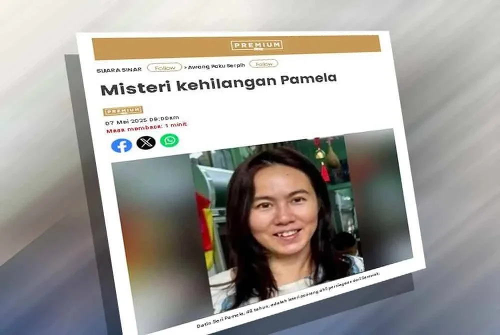 Loparan Sinar Harian berkaitan misteri kehilangan Pamela.