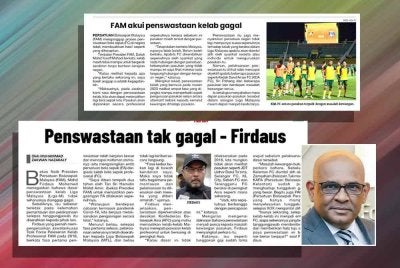 Laporan Sinar Harian sebelum ini yang menyiarkan mengenai krisis kewangan yang membelenggu pasukan bola sepak tempatan. Gambar kecil: Windsor