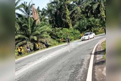 Lokasi kemalangan berkenaan di KM 5, Jalan Kampung Ulu Pulai arah ke Gelang Patah.