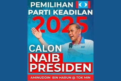Aminuddin sah bertanding dalam pemilihan PKR 2025 bagi mempertahankan jawatan Naib Presiden.