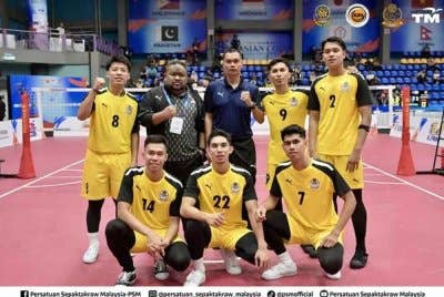 Skuad kuadran negara mara ke final selepas mengalahkan Korea Selatan 2-0 dalam aksi separuh akhir Piala Asia di Stadium Titiwangsa pada Isnin. Foto FB PSM.