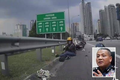 Sinar Harian sebelum ini melaporkan pasangan suami isteri cedera setelah motosikal ditunggang dirempuh pacuan empat roda berdekatan Plaza Tol Jalan Duta pada Sabtu. (Gambar kecil: Mohd Zamzuri)