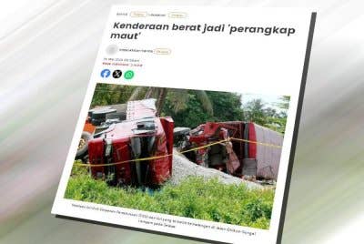 Laporan Sinar Harian berkaitan nahas FRU.