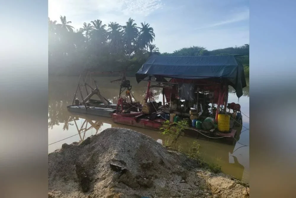 Aktiviti perlombongan pasir secara haram di sungai melibatkan kawasan Kulim, Kuala Muda dan Bukit Selambau. Foto PGA BRIGED UTARA