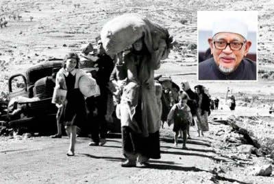 Perpindahan besar-besaran penduduk Palestin pertama berlaku pada 1948, turut dikenali sebagai Nakba atau 'malapetaka' dalam bahasa Arab. (Foto: Reuters) Gambar kecil: Abdul Hadi