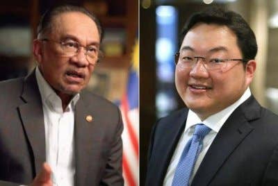 Anwar ketika wawancara bersama 101 East terbitan Al-Jazeera. Gambar kanan: Jho Low