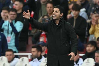 Mikel Arteta menyalahkan kad merah dan kecederaan sebagai punca kegagalan Arsenal merebut kejuaraan EPL. Foto AFP