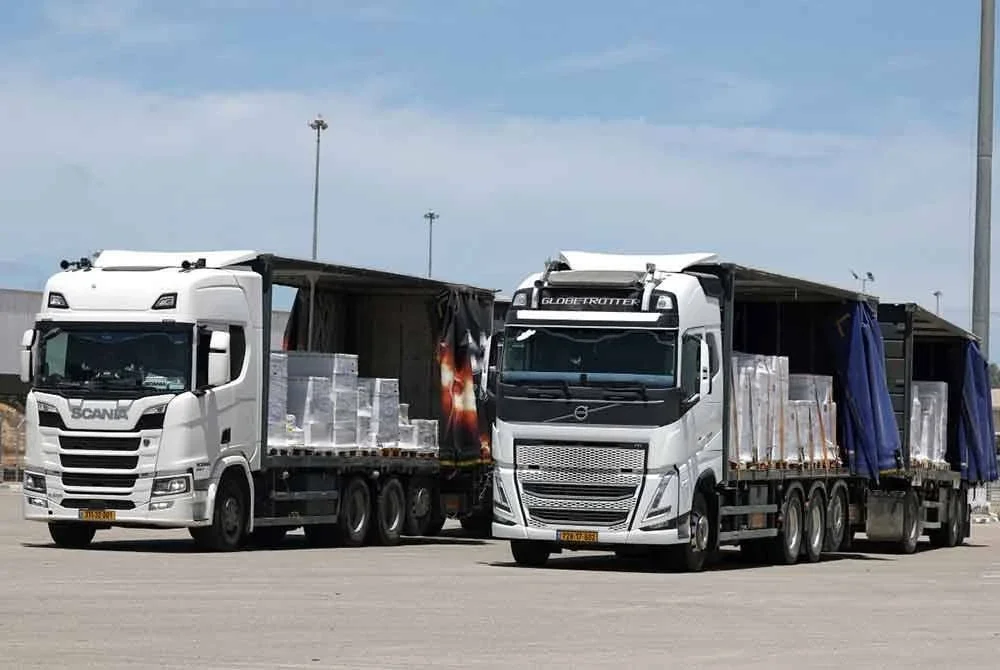 Hanya lima buah trak yang dibenarkan memasuki ke Gaza pada Isnin lalu.