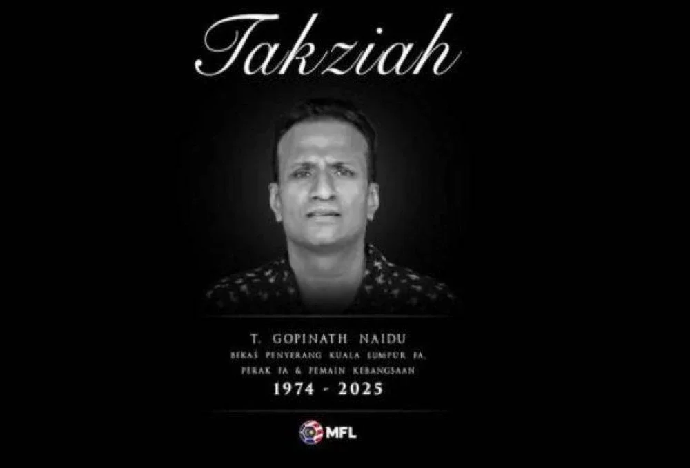 Bekas pemain bola sepak kebangsaan T Gopinath Naidu dilaporkan meninggal dunia pada usia 50 tahun, semalam.