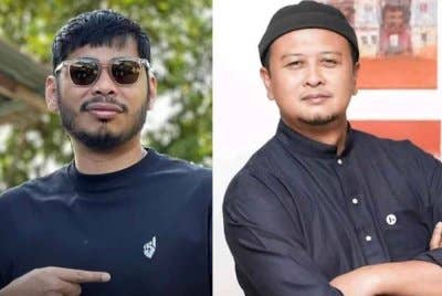 Pelawak Mamat Sepah (kiri), tampil memohon maaf kepada Ustaz Syamsul Debat (kanan) susulan video tular yang memperlihatkan dirinya menyampuk semasa pendakwah itu sedang bercakap dalam sebuah podcast baru-baru ini.