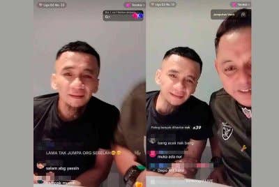 Yassin ketika siaran langsung di TikTok RIFKARL OFFICIAL85 pada Ahad.