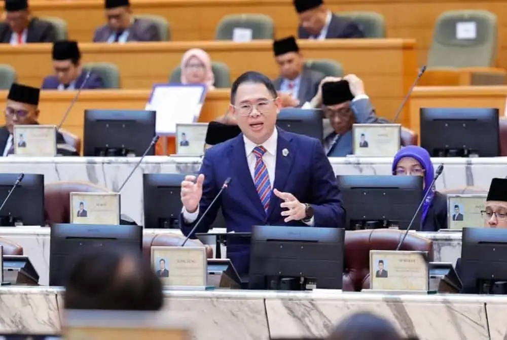 Tian Soon ketika menjawab soalan Selamat Takim (BN–Sungai Balang) dalam sidang Dewan Undangan Negeri (DUN) Johor di Bangunan Sultan Ismail, Kota Iskandar pada Isnin.