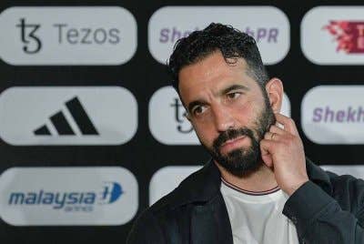 Amorim pada sidang media pramusim menentang ASEAN All-Stars di sebuah hotel, pada Selasa. Foto Bernama