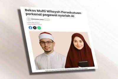 Laporan Sinar Harian pada Jumaat mengenai bekas Mufti Wilayah Persekutuan perkenal pegawai syariah AI.