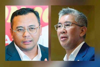 Amirudin (kiri) dan Tengku Zafrul.