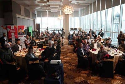 Barisan tetamu dan individu yang hadir pada majlis pelancaran akademi AKTP di sebuah hotel di ibu negara pada Sabtu.