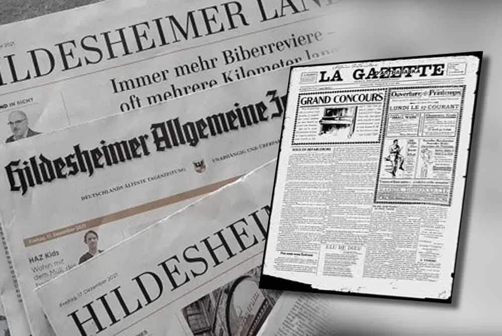 Hildesheimer Allgemeine Zeitung dan La Gazette. - Agensi