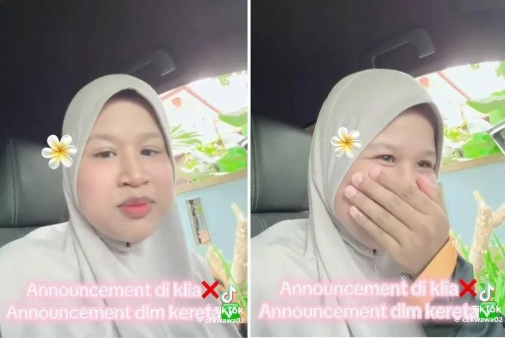 Nurul Atiqah Hanun berkongsi reaksi jujurnya terhadap 'pengumuman' di kereta bapanya.