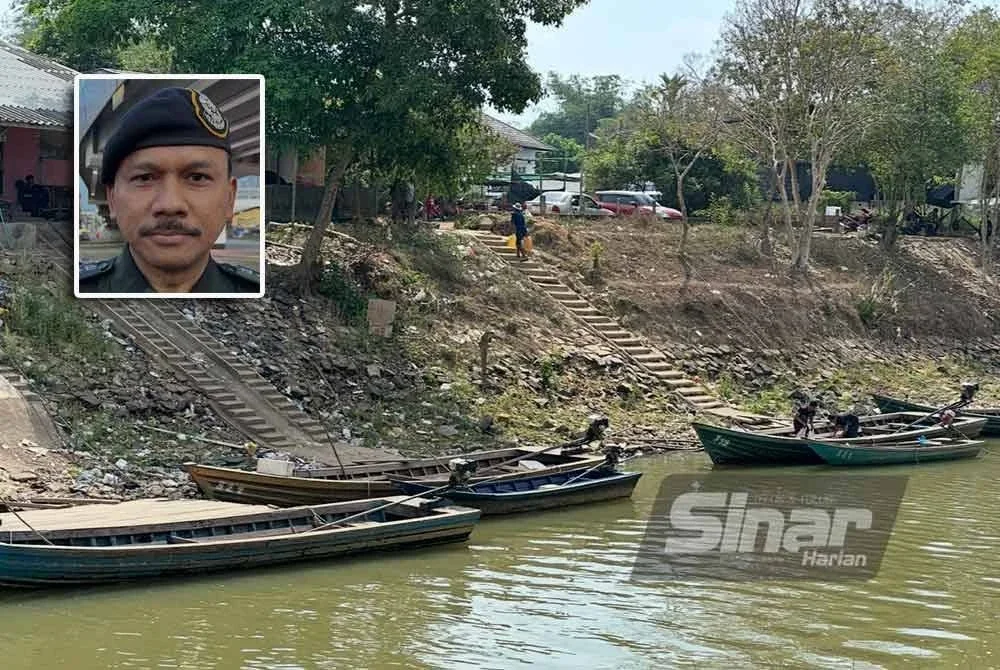 Kawasan sempadan Sungai Golok yang lenggang susulan penutupan laluan haram di sempadan Malaysia-Thailand - FOTO: SINAR HARIAN/ ADILA SHARINNI WAHID (Gambar kecil: Mohd Yusoff)