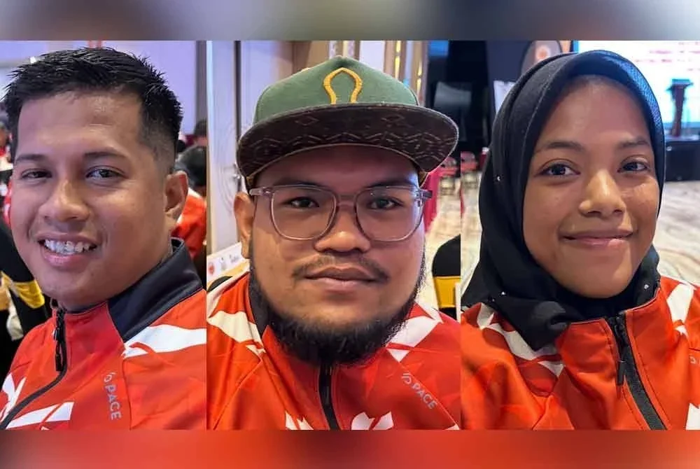 Gambar dari kiri: Mohd Firdaus, Nik Mohd Fazhil, Mazzdiana Nur Atasya