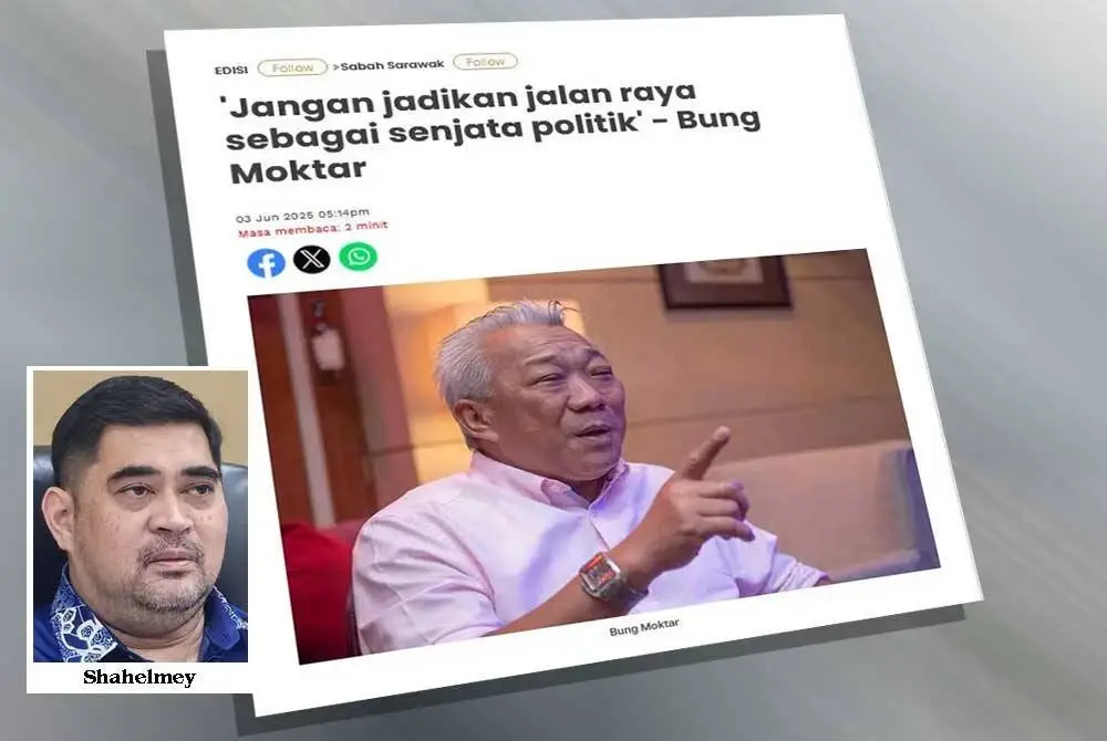 Laporan Sinar Harian berhubung kenyataan Bung Moktar jangan jadikan jalan raya sebagai senjata politik