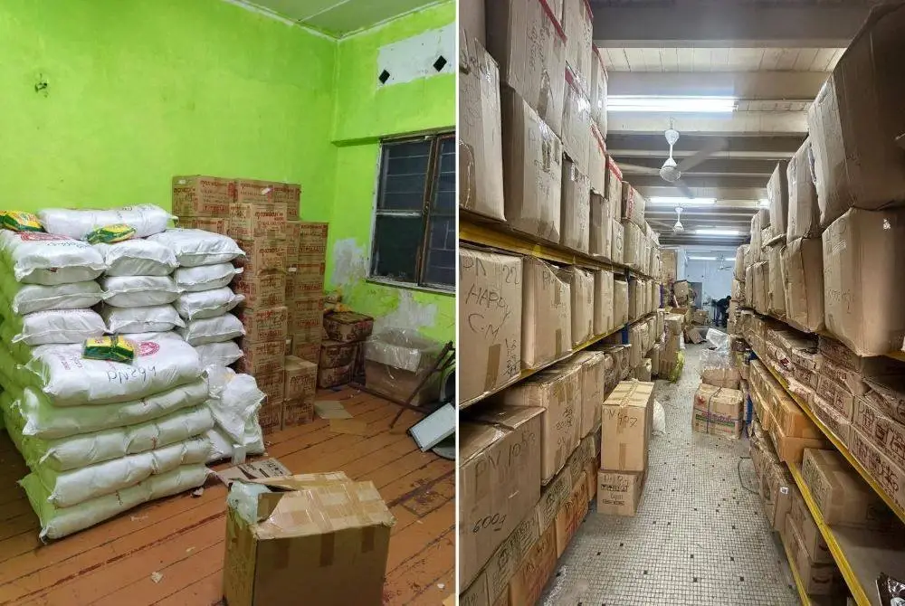 PGA serbu stor haram di Bukit Mertajam dan merampas ubat dan kosmetik bernilai RM559,190 milik warga asing.