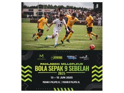Penganjuran Pahlawan Millefleur Bola Sepak 9 Sebelah 2025, dijadualkan berlangsung selama tiga hari bermula 13 hingga 15 Jun 2025.