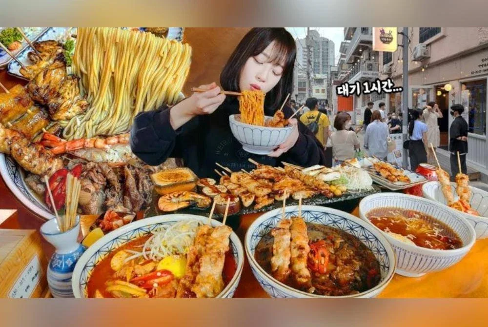 Tzuyang mencetus perhatian selepas kekal langsing walau makan hingga 10,000 kalori sekali gus. Foto Agensi