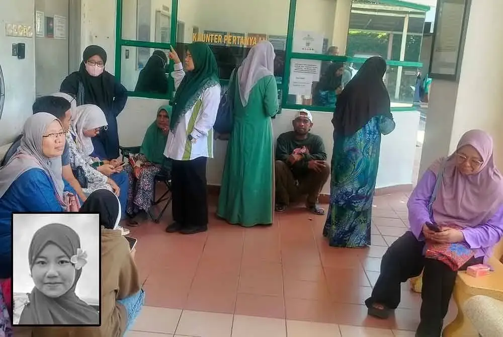 Suasana pilu di pekarangan Unit Forensik HoSHAS dengan kedua-dua waris mangsa sabar menunggu ketika proses bedah siasat. - FOTO: SINAR HARIAN